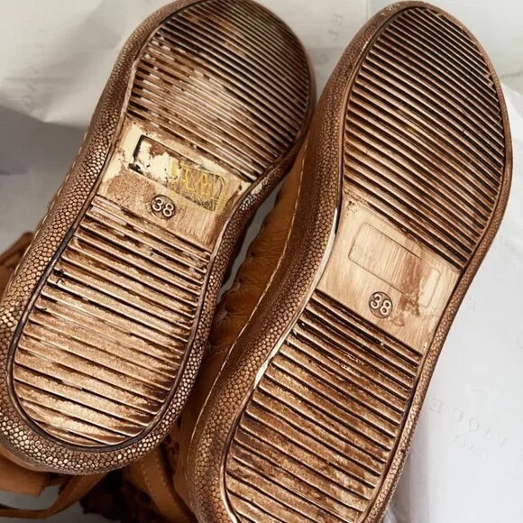 EL VAQUERO "Picking Daisies" Artisan Mocc Boots/Floral Cutouts: New with Box: 38 - Picture 10 of 13